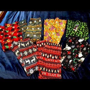 7 holiday leggings lot